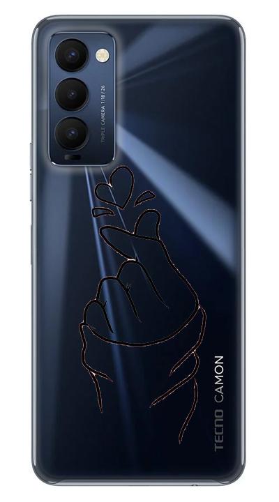 İsimliKalpParmak Desenli Cep Telefonu Kılıfı